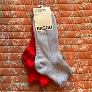 NWT Set of Baggu Ruffle Socks!